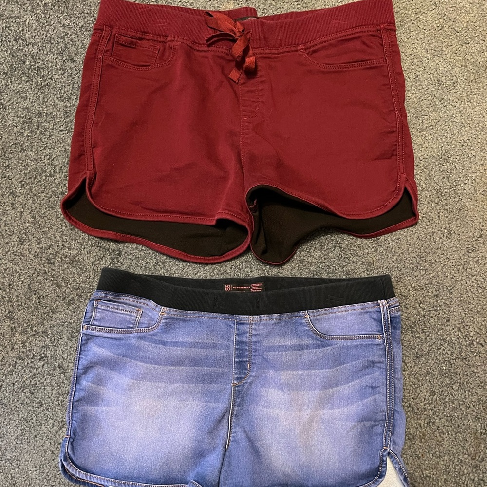 2 pair pull on shorts